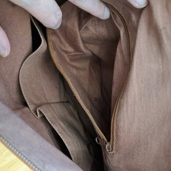 Fossil Multicolor Patchwork Leather Suede Pocket Boho Crossbody Bag - Picture 13 of 16